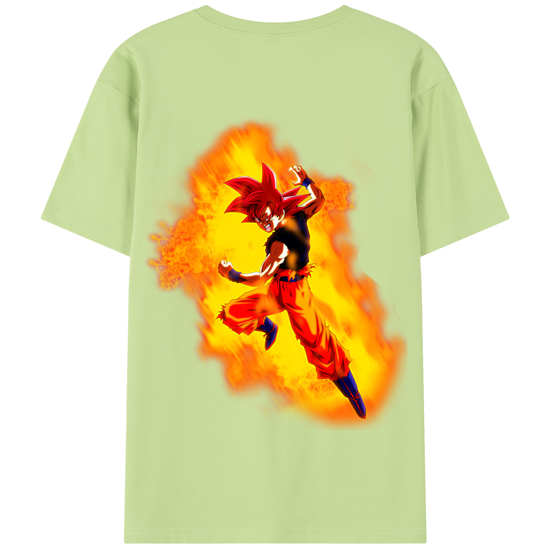 （画像用） ドラゴンボール 孫悟空（そん ごくう）Son Goku カカロット DRAGON BALL Kakarotto 綿100％半袖Tシャツ（背面プリント）